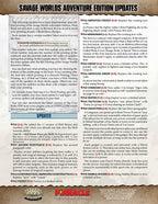 Savage Worlds Adventure Edition Updates (PDF) #SWADE