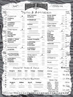 Deadlands Classic Character Sheet