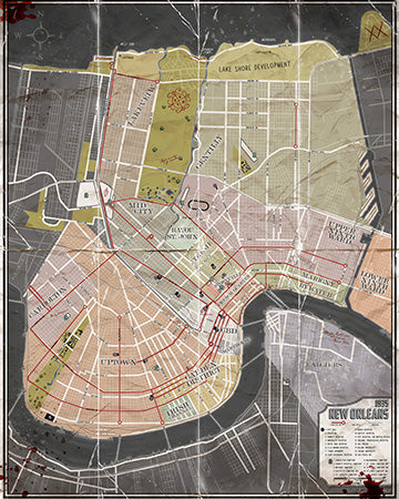 Deadlands Noir Poster Maps: New Orleans & Hexaco