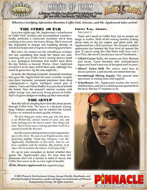 Deadlands: Reloaded One Sheet - Mound of Doom