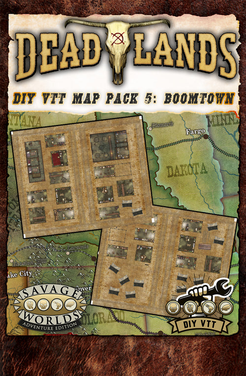 Deadlands: the Weird West - DIY VTT Map Pack 5: Boomtown