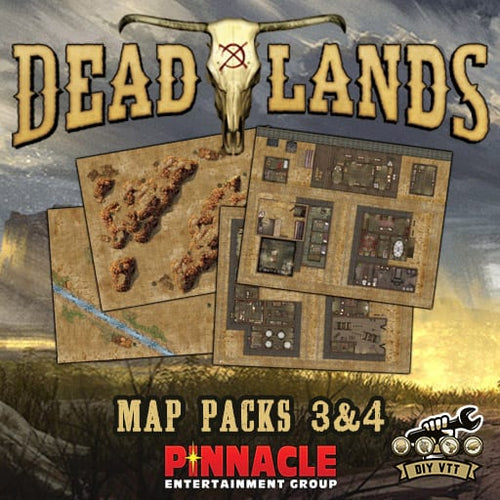 Deadlands: the Weird West Town Maps 3 and 4 - End of the Line! and Ambush Pass - DIY VTT