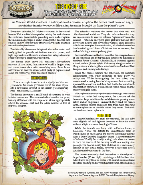 Flash Gordon™ The Cave of Fire One Sheet (PDF)