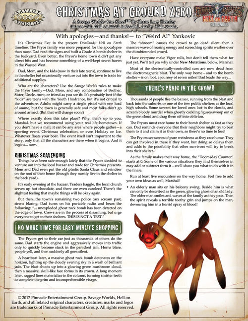 Deadlands: Hell on Earth Reloaded One Sheet - Christmas At Ground Zero