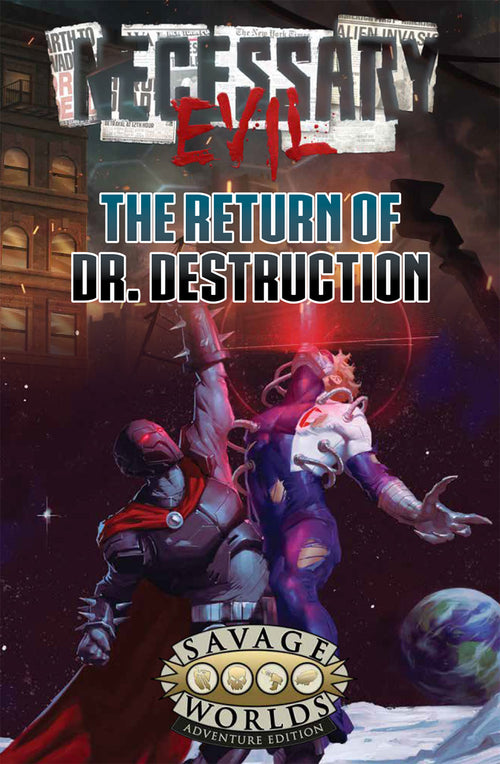 Necessary Evil GM Screen + The Return of Dr. Destruction Adventure - Adventure PDF