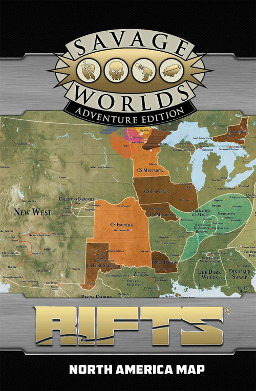 Savage Rifts® Revised Map of North America - PDF