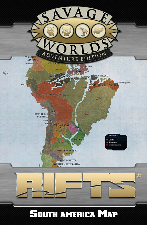 Rifts® for Savage Worlds: Map of South America - PDF
