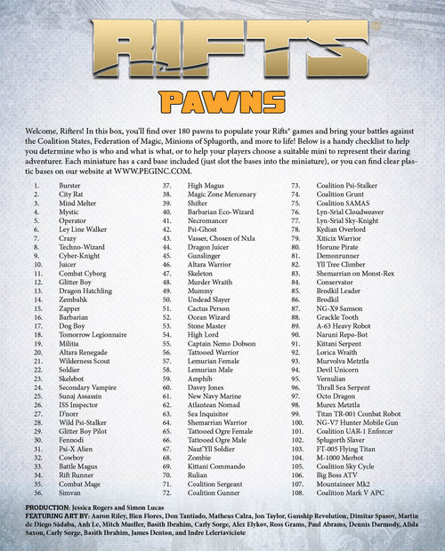Rifts® for Savage Worlds: Pawn Set 1 - Print + PDF