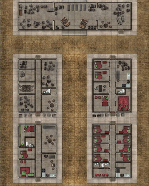 Deadlands Noir Combat Maps: Offices / Warehouse & Theatre