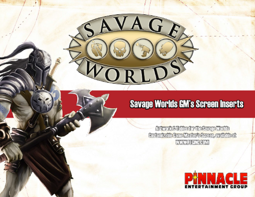 Savage Worlds Deluxe Screen Inserts (PDF)