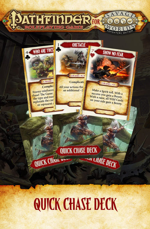 Pathfinder® for Savage Worlds Quick Chase Deck - Print + PDF
