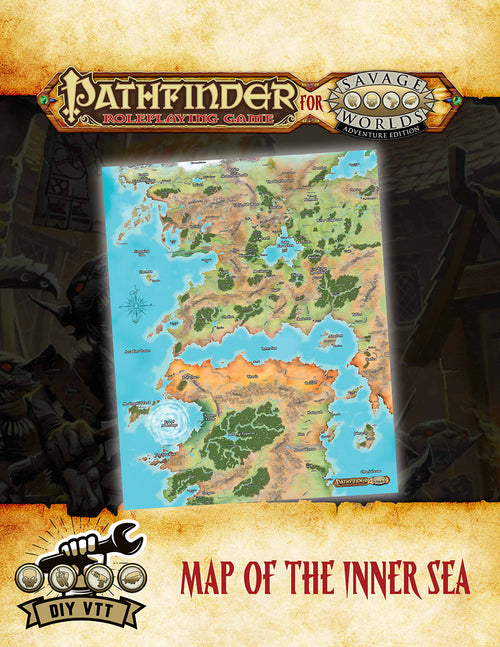 Pathfinder® for Savage Worlds Inner Sea Poster Map - DIY VTT