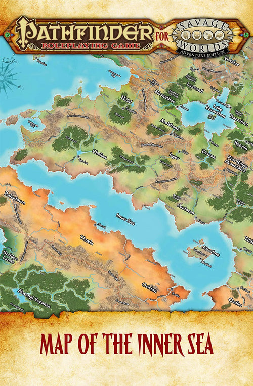 Pathfinder® for Savage Worlds Inner Sea Map - Print + PDF