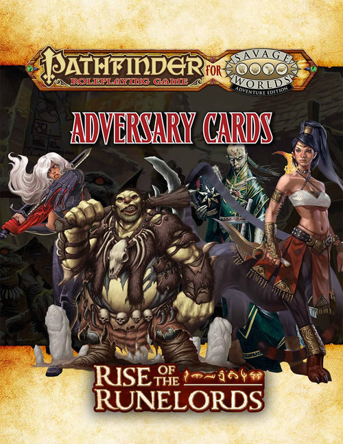 Pathfinder® for Savage Worlds: Rise of the Runelords! Adversary Cards (Set of 24) - PDFs