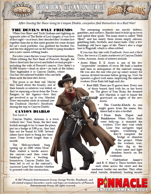 Deadlands: Reloaded One Sheet - Showdown at Canyon Diablo