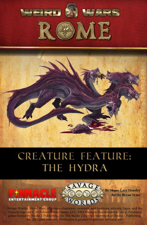Weird Wars Rome Creature Feature: The Hydra (PDF)