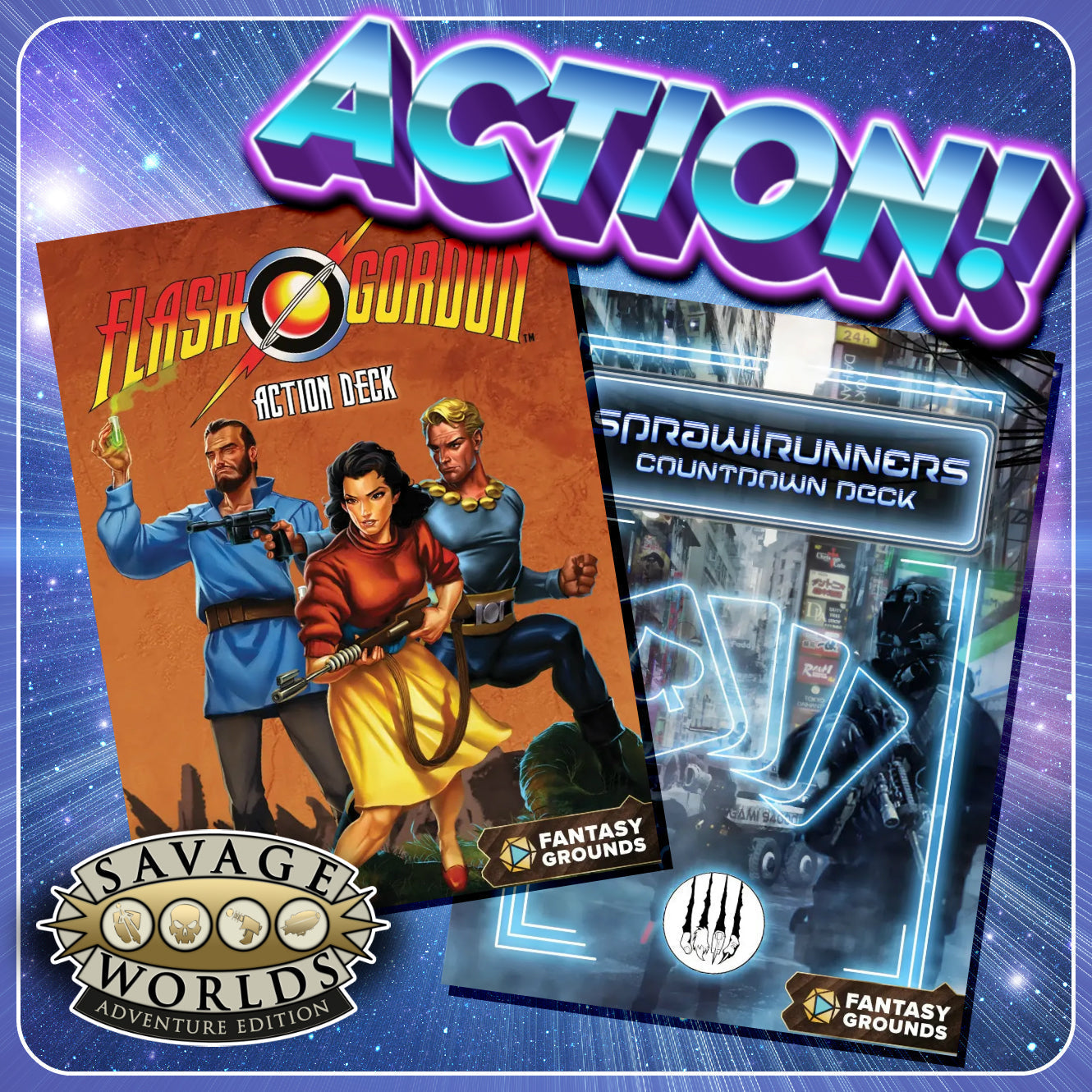 New Savage Worlds Action Decks for Steam & Fantasy Grounds