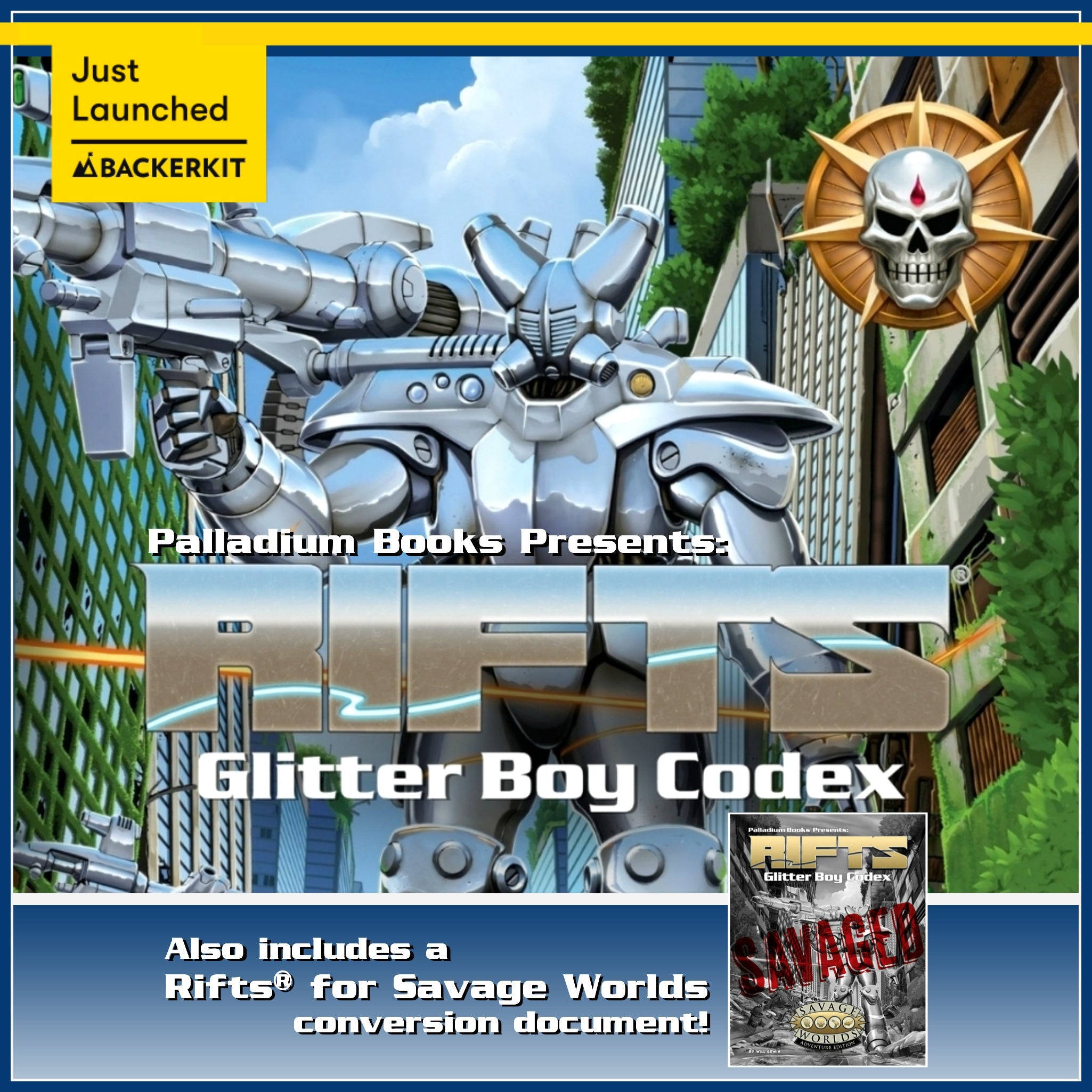 Now on BackerKit: The Glitter Boy Codex for Rifts®!