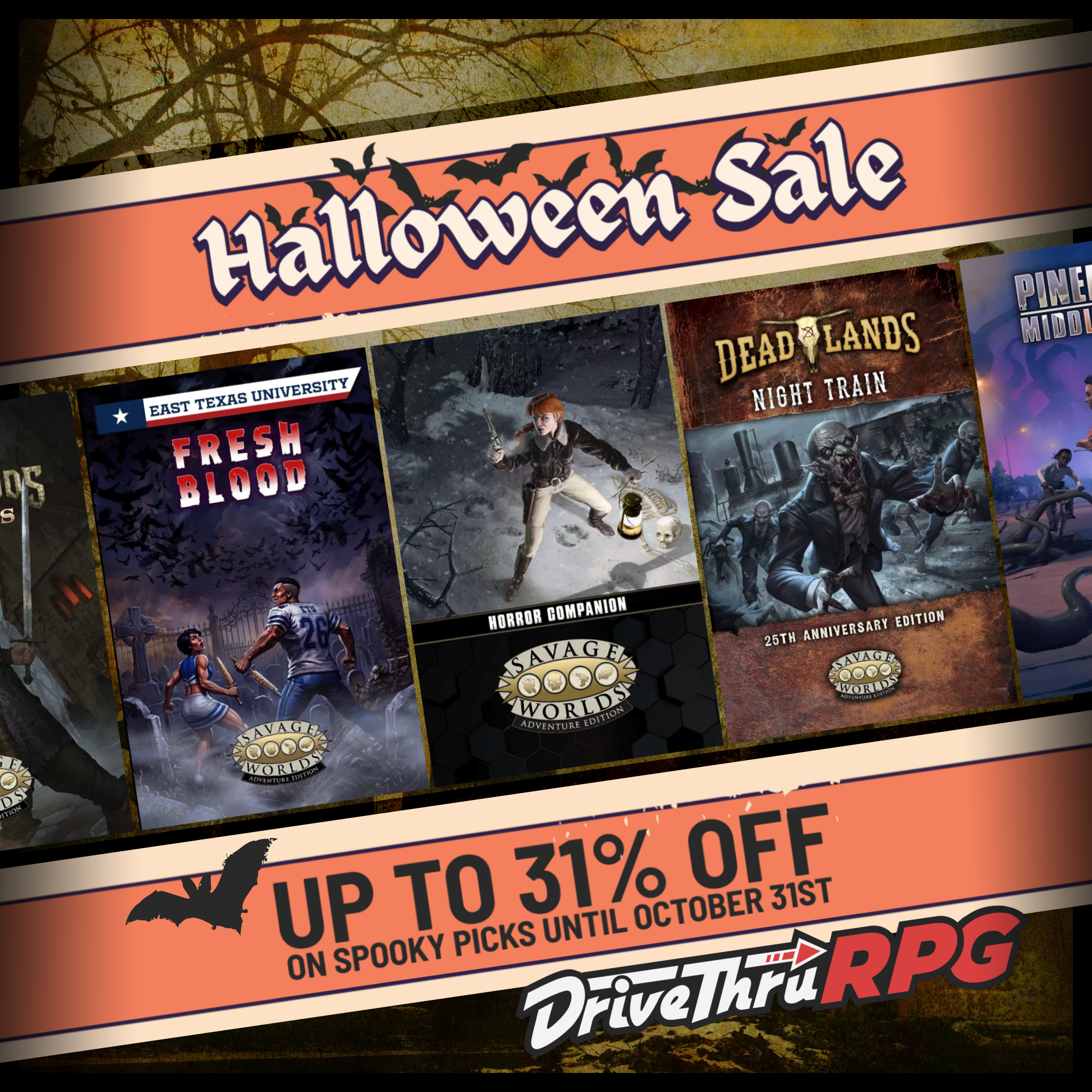 Up to 31% OFF on Spooky, Scary, Savage Worlds Settings and Adventures