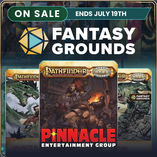 Up to 50% Off On Select Pathfinder® for Savage Worlds Titles On Fantasy Grounds & Steam
