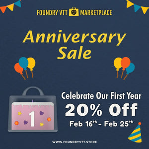 Foundry VTT Marketplace One Year Anniversary Sale
