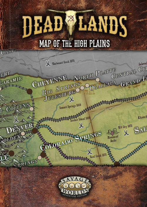 Deadlands: the Weird West - Hell on the High Plains Poster Map - Print + PDF