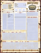 Deadlands: The Weird West Character Sheet