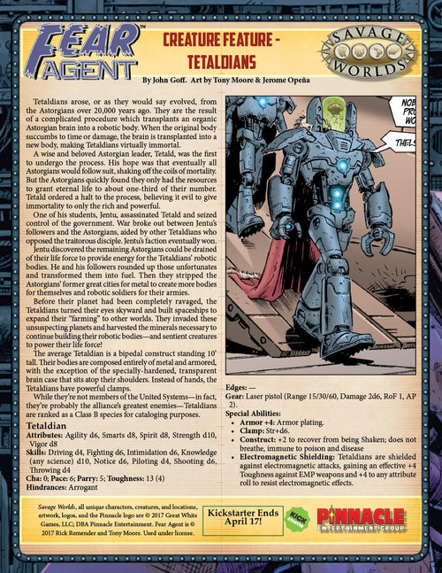Fear Agent™ Creature Feature: Tetaldians