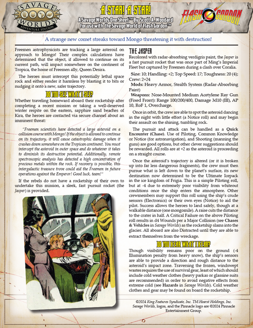 Flash Gordon™ A Star, A Star One Sheet (PDF)