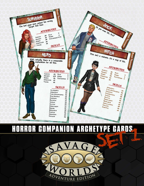 Horror Companion Archetype Cards Set 1 — Modern Horror (SWADE) - PDF