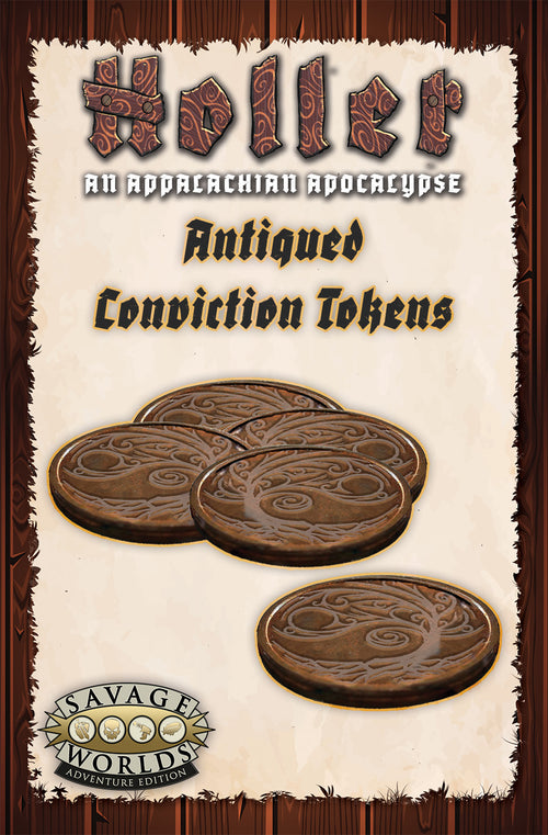 Holler: An Appalachian Apocalypse - Antiqued Conviction Coins (Set of 5)