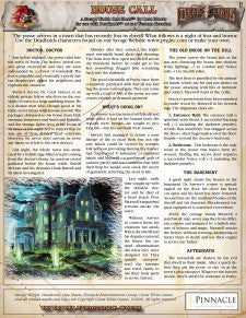 Deadlands Classic One Sheet - House Call