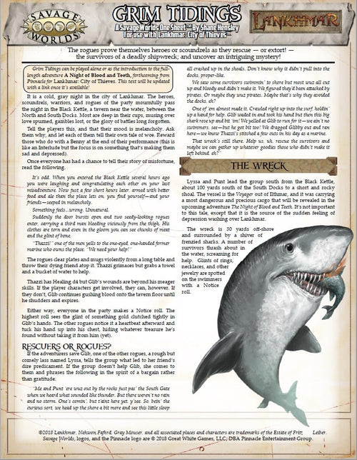 Lankhmar: Grim Tidings One Sheet