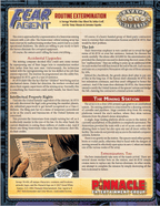 Fear Agent™ Routine Extermination One Sheet