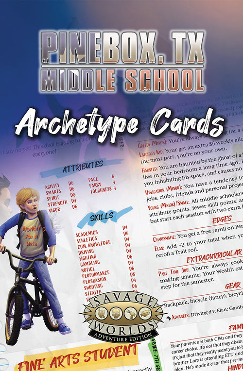 Pinebox Middle School Archetype Cards - PDF