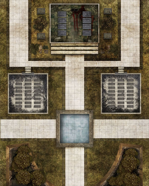 Deadlands Noir Combat Maps: Cemetery & Crypt