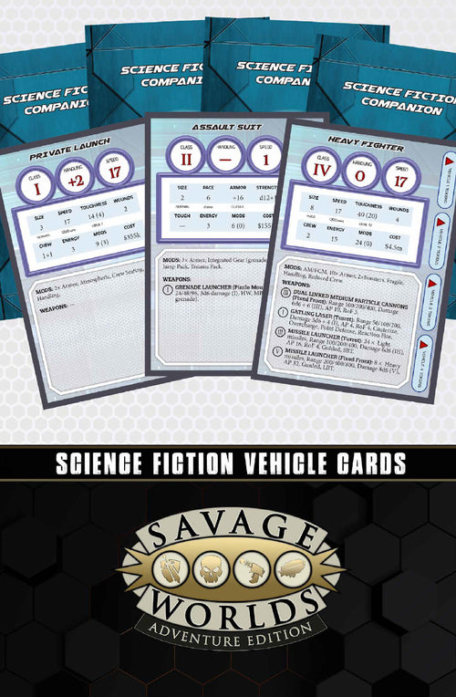 Science Fiction Vehicle Cards (SWADE) - PDF