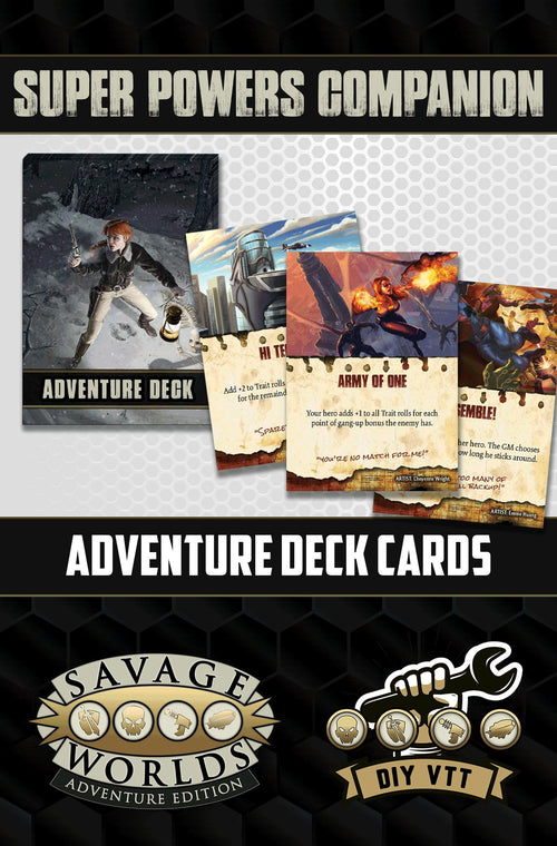 Super Powers SWADE Adventure Deck Cards - DIY VTT