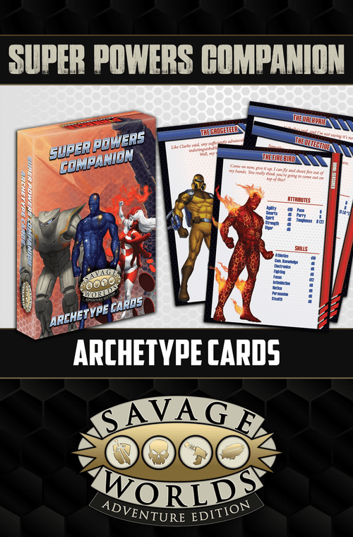Supers Powers Archetype Cards Standard Boxed Set - Print + PDF