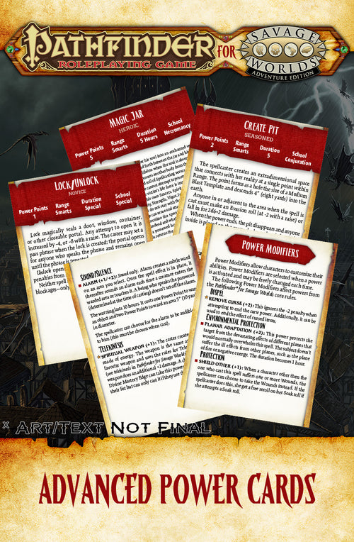 Pathfinder® for Savage Worlds: Advanced Power Cards - Print + PDF
