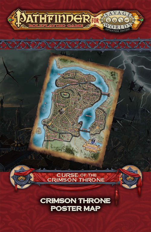 Pathfinder® for Savage Worlds: Curse of the Crimson Throne Poster Map PDF