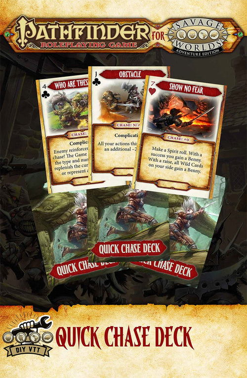 Pathfinder® for Savage Worlds Quick Chase Deck - DIY VTT