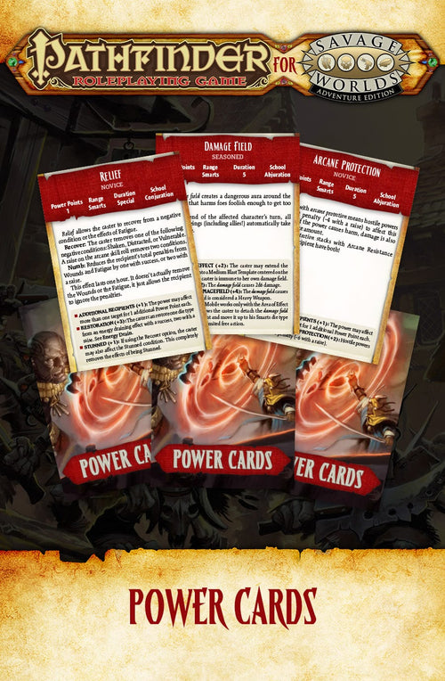 Pathfinder® for Savage Worlds Power Cards - Print + PDF