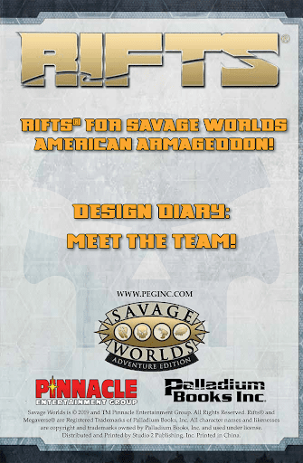 Savage Rifts®: Meet the Team