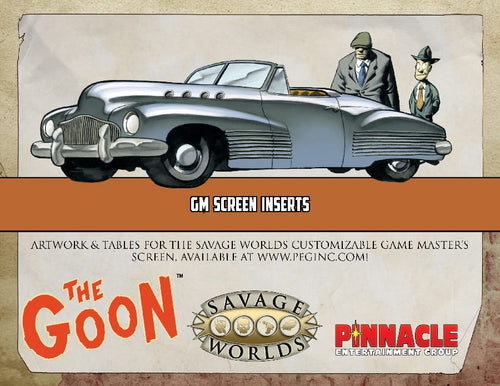 The Goon™ RPG: GM Screen Inserts (PDF)