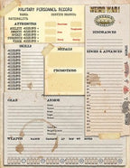 Weird War I Character Sheet