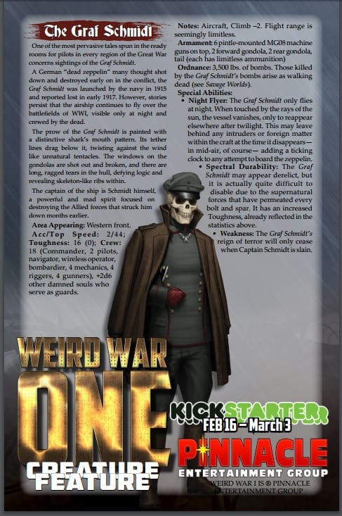 Weird War I Creature Feature: The Graf Schmidt