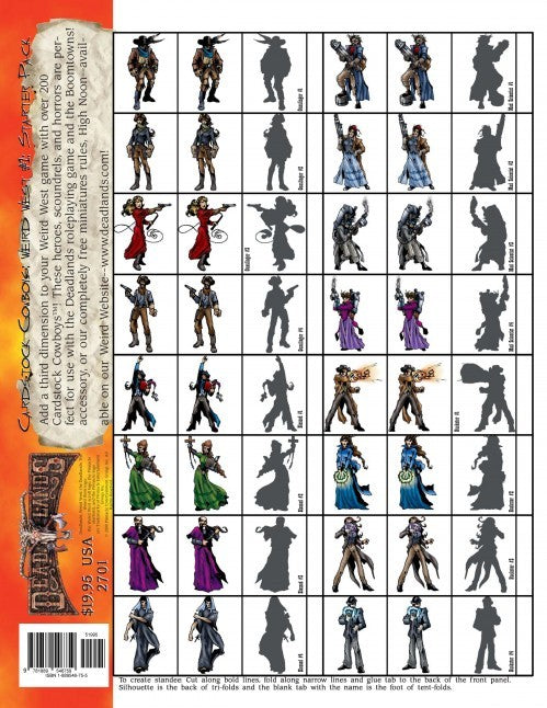 Deadlands Figures: Cardstock Cowboys Starter Pack - PDF