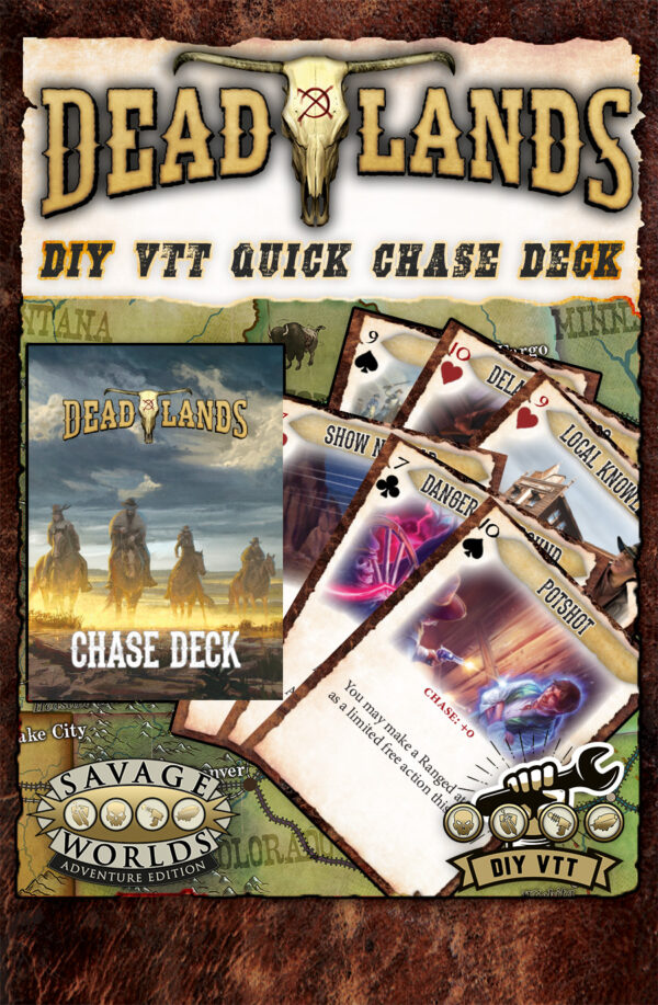 Deadlands: the Weird West - DIY VTT Quick Chase Deck